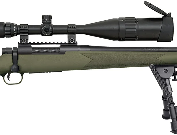Mossberg 27924 Patriot Night Train 308 Win Caliber with 5+1 Capacity, 22" Threaded/Fluted Barrel, Matte Blued Metal Finish & OD Green Synthetic Stock Right Hand (Full Size) Includes 6-24x50mm Scope