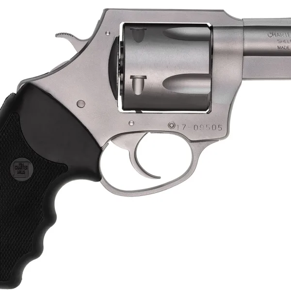 Charter Arms 74520 Pitbull  45 ACP 5rd, 2.50" Matte Stainless Steel Barrel, Cylinder & Frame, Standard Hammer, Finger Grooved Black Rubber Grip
