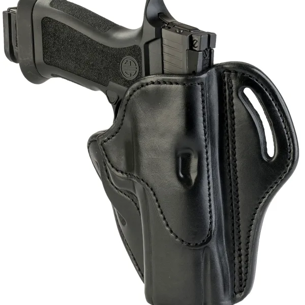 1791 Gunleather BH24SBLR BH2.4  OWB 2.4 Stealth Black Leather Belt Slide Fits Walther PPQ/Sig P320/Springfield XD-M