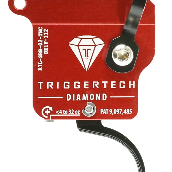 TriggerTech R7LSRB02TNC Diamond Without Bolt Release Curved Trigger Single-Stage Fits Remington 700 Left Hand