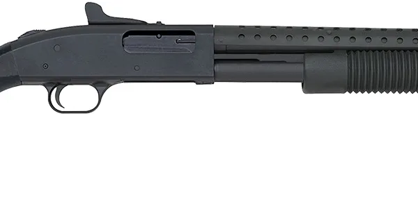 Mossberg 50693 590 Persuader 12 Gauge 8+1 3" 20" Cylinder Bore Heat-Shield Barrel, Matte Blued Metal Finish, Drilled & Tapped Receiver, Ghost Ring Sight, Synthetic Stock