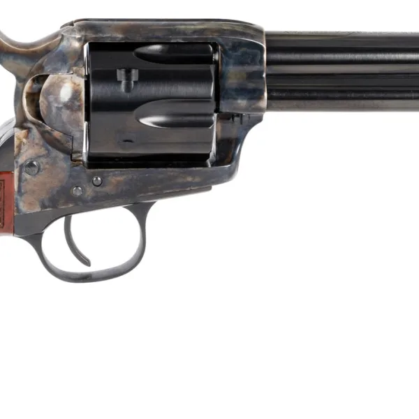 Taylors & Company 550811 Smoke Wagon  357 Mag Caliber with 5.50" Blued Finish Barrel, 6rd Capacity Blued Finish Cylinder, Color Case Hardened Finish Steel Frame & Checkered Walnut Grip