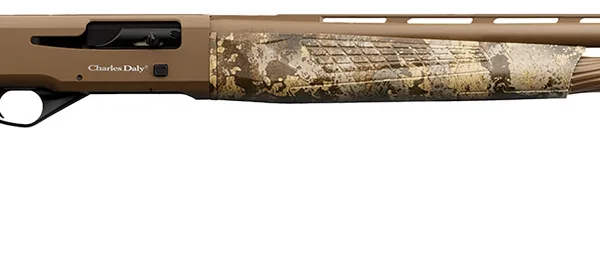 Charles Daly 930204PT 601  12 Gauge 4+1 3" 28" Vent Rib Barrel, Flat Dark Earth Aluminum Receiver, TrueTimber Prairie Synthetic Stock, Includes 3 Choke Tubes