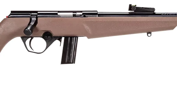 Rossi RB22L1611FDE RB22  Compact 22 LR 10+1, 16" Matte Black Button Rifled Free Floating Steel Barrel, Matte Black Stainless Steel Receiver, Flat Dark Earth Monte Carlo Stock, Right Hand