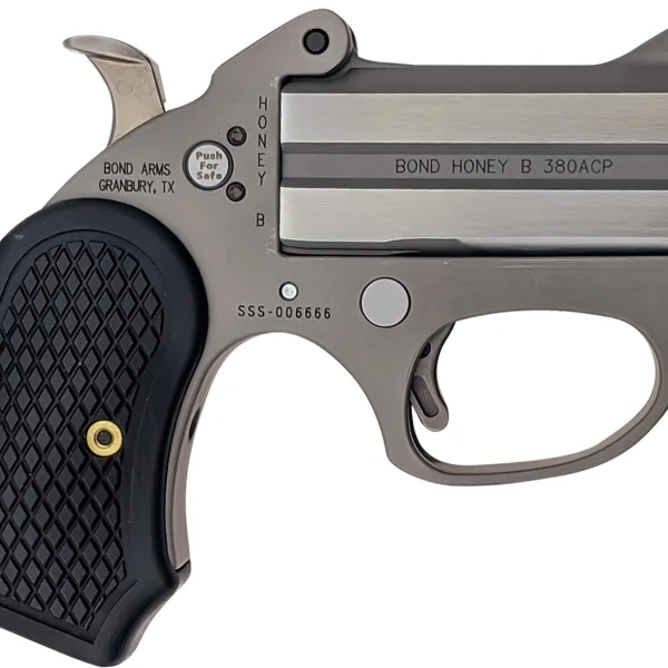 Bond Arms BAHB Honey B  9mm Luger 2rd Shot 3" Matte Stainless Steel Frame Black Extended B6 Resin Grips