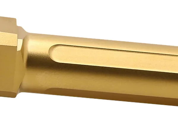 True Precision Inc TPSHCBXTG Springfield  9mm Luger 3.10" Threaded Gold TiN Stainless Steel, Fits Springfield Hellcat