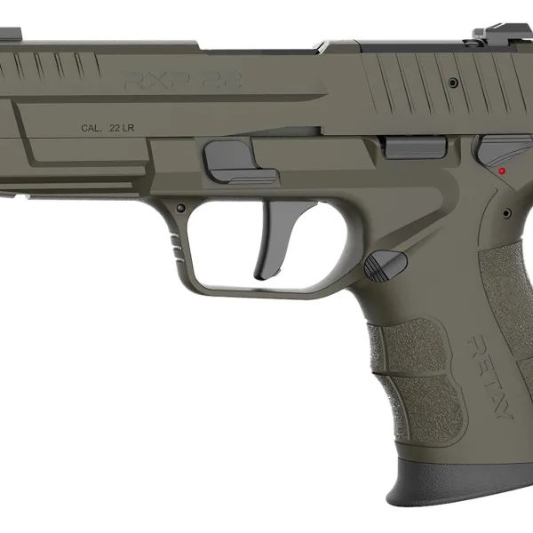 Retay USA RXP22OD10TH RXP  22 LR 10+1 4" Black Threaded Barrel, OD Green Cerakote RMR/RMSc Optic Ready/Serrated Slide, OD Green Cerakote Polymer Frame w/Accessory Rail, Textured Grip
