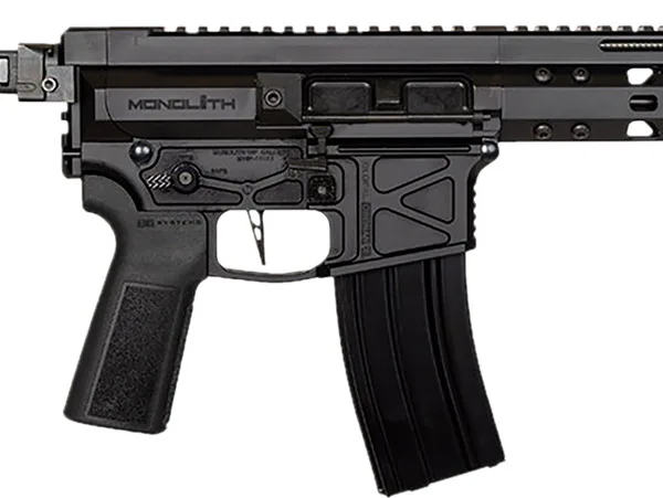 Global Ordnance LLC 197892004862 Monolith 15P 5.56x45mm NATO 30+1 12.50" Black Mono Barrel, M-LOK Handguard, Black Aluminum Picatinny Rail Receiver, SB Tactical Brace, B5 P-Grip 23 Grip