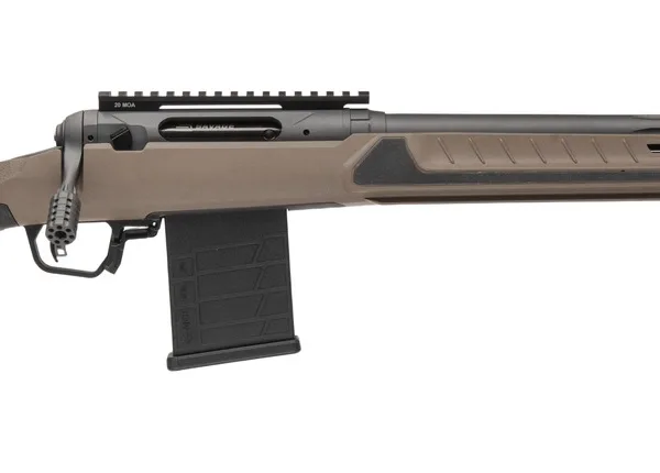 Savage Arms 32669 110 Core Tactical 6mm ARC 10+1 18" Medium Heavy Fluted Barrel, Arca Rail Forend, Coyote Tan AccuStock w/AccuFit V2 Synthetic Stock, Right Hand