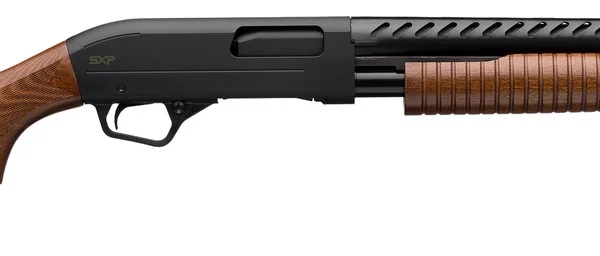 Winchester Repeating Arms 512418395 SXP Trench Pump 3" 5- 2.75" Shells 18" Matte Black Heat Shield Barrel, Matte Black Aluminum Alloy Drilled & Tapped Receiver, Fixed Satin Hardwood Stock