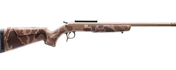 CVA CR4436DC Cascade Takedown 6.5 Creedmoor 1rd 20" Flat Dark Earth Cerakote Stainless Steel Threaded Barrel & Receiver w/Picatinny Rail, Duck Camo Synthetic Stock
