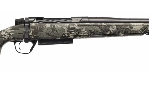 Christensen Arms 801-15037-03 Evoke Hunter 7mm BC 4+1 20" Black Cerakote Threaded Barrel, Receiver & Forend w/Picatinny Rail, Brush Camo Fixed Synthetic Stock