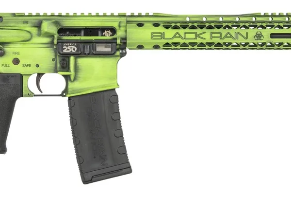 Black Rain Ordnance FUSION300BLKZGB Fission  300 Blackout 30+1 16" Black Nitride Threaded Barrel, Zombie Green Battleworn Aluminum Receiver w/Picatinny Rail, M-LOK Handguard, MFT Minimalist Black Poly