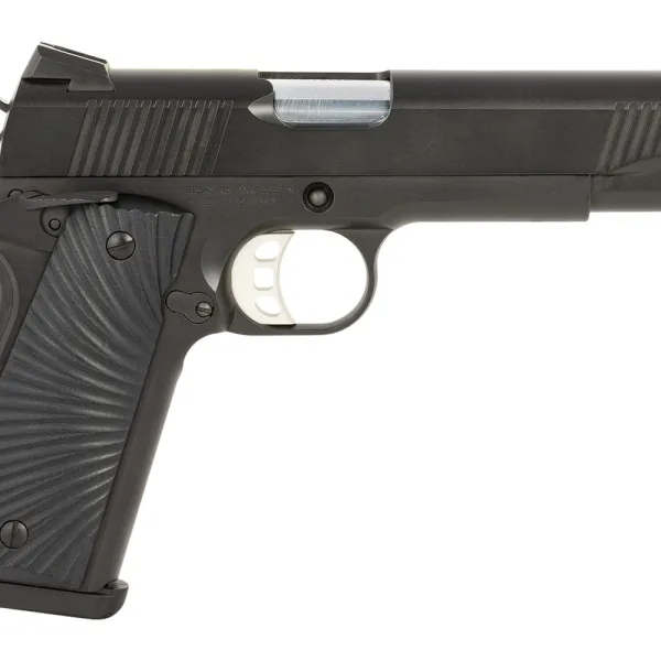 Tisas Arms 10100502 1911 Duty 45 ACP 8+1 5" Stainless Steel Barrel, Black Cerakote Carbon Steel Serrated Slide & Frame w/Beavertail, Black G10 Starburst Grip