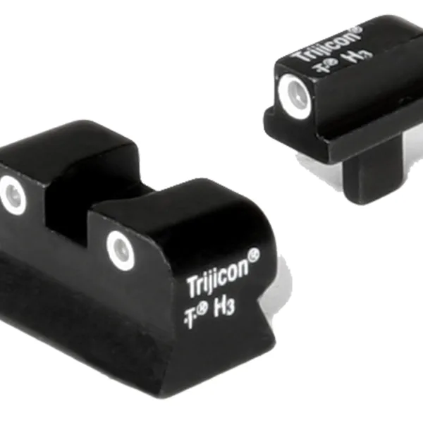 Trijicon 600145 Bright & Tough Night Sights  Green/Tritium White Outline Front Sight-Green/Tritium White Outline Rear Sight Colt 1911 0.055 Tang