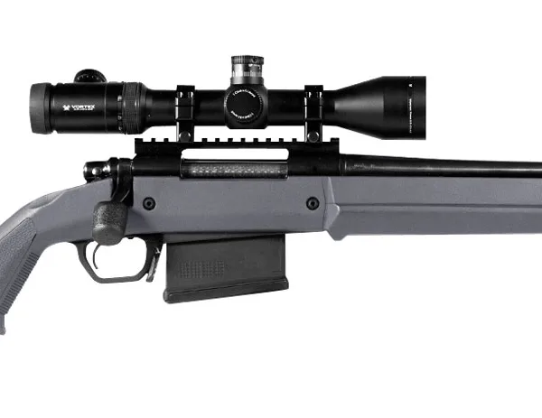 Magpul MAG931-GRY Hunter American Stock Fixed with Aluminum Bedding & Adjustable Comb Stealth Gray Synthetic for Ruger American SA