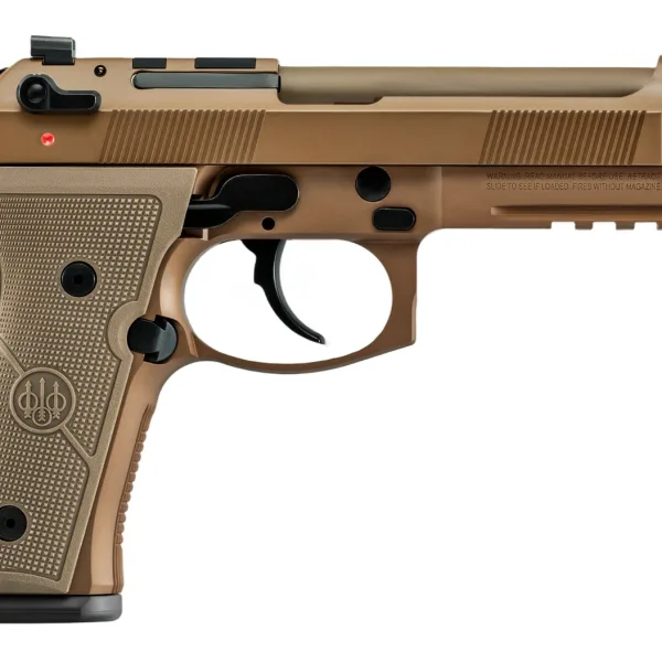 Beretta USA JS92QM9A4M15 M9A4 Centurion 9mm Luger 4.80" Barrel 15+1, Flat Dark Earth Cerakote Polymer Frame, Serrated Steel Optic Cut Slide, Polymer Grip & Decocker Only Safety