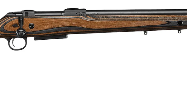 CZ-USA 07503 CZ 600 Range Full Size 308 Win 5+1, 24" Black Nitride Steel Threaded Barrel, Drilled & Tapped Receiver, Black Brown & Gray Laminate Fixed w/Adj Cheek Rest Stock, Right Hand