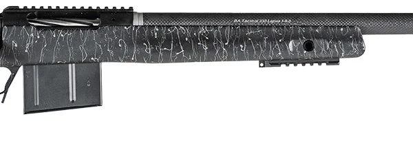 Christensen Arms 8010400300 BA Tactical Long Range 338 Lapua Mag 3+1 27" Carbon Fiber Barrel, Black Nitride Finish, Black with Gray Webbing Stock