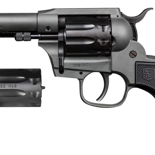 Diamondback DB0500A051 Sidekick  22 LR/22 Mag 9 Shot, 4.50" Dark Gray Cerakote Steel Barrel & Cylinder, Dark Gray Cerakote Zinc Alloy Frame, Black Polymer Grip, Hammer Safety, Exposed Hammer