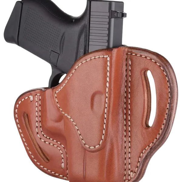 1791 Gunleather ORBHCCBRR BHC Optic Ready OWB Compact Classic Brown Leather Belt Slide Compatible w/Glock 43/Sig P365 Right Hand