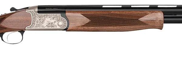 Charles Daly 930344 202A  Full Size 28 Gauge Break Open 3" 2rd 26" Blued Vent Rib Barrel, Silver Engraved Aluminum Receiver, Checkered Walnut Stock