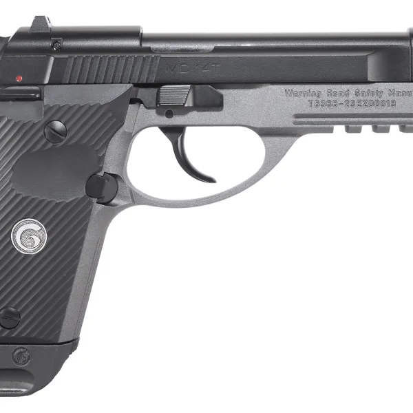 EAA GIRSAN 390855 MC 14T Solution Compact Frame 380 ACP 13+1, 4.50" Black Steel Tip-Up Barrel & Serrated Steel Slide, Matte Stainless Aluminum Frame w/Picatinny Rail, Black Polymer Grip, Ambidextrous