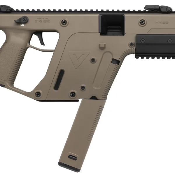 Kriss USA KV90PFD30 Vector Enhanced SDP Gen2 9mm Luger 40+1 6.50" Black Nitride Threaded Barrel, Flat Dark Earth Picatinny Rail, MK5M Modular Rail, Glock Magazine Compatible