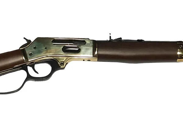 Henry H009BGL Side Gate  Full Size 30-30 Win 5+1 20" Blued Steel Barrel, Polished Brass Receiver, Fixed American Walnut Stock