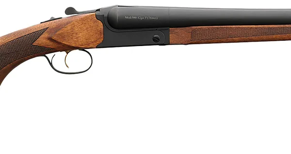 Charles Daly 930360 500 Field 12 Gauge Break Open 3" 2 20" Black Side By Side Barrel, Black Steel Receiver, Fixed Walnut Stock