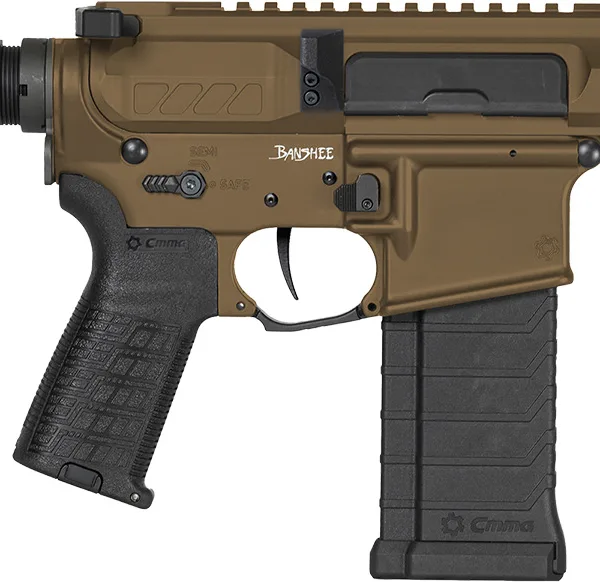 CMMG 54A3B0FMB Banshee MK4 5.7x28mm 40+1 5" Black Nitride Medium Taper Threaded Barrel, M-LOK Handguards Midnight Bronze Cerakote Aluminum, Picatinny Rail Receiver, CMMG Zeroed Grips