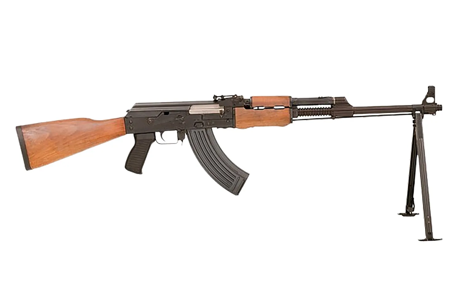 Zastava Arms Usa ZR72762W ZPAP M72 RPK 7.62x39mm 30+1 21" Black Finned Barrel Black, Black Steel Receiver, Fixed Walnut Stock, Detachable Bipod
