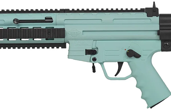 ATI GERGGSG1610M GSG-16  22LR 10+1 16.25" Black Non-Threaded Barrel, Mint Green Picatinny Rail Polymer Receiver, M-LOK Handguards, Collapsible w/Storage Compartment Black Synthetic Stock, Mint Polymer