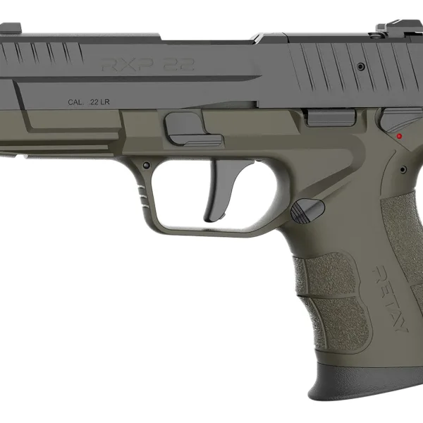 Retay USA RXP22ODBLKS10TH RXP 22 LR 10+1 4" Threaded Barrel, Black Cerakote Optic Ready/Serrated Slide, OD Green Cerakote Polymer Frame w/Accessory Rail, RMR/RMSc Footprint