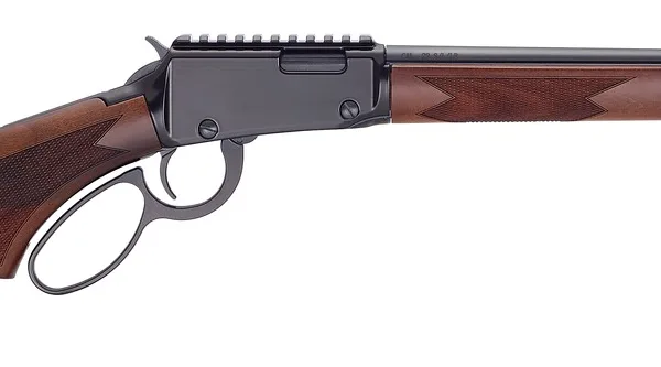 Henry H001PGHR22 Sporter Carbine 22 S/L/LR 13/14/18+1 16.50" Blued Threaded Barrel, Black Aluminum Receiver w/Picatinny Rail, American Walnut Fixed w/Pistol Grip Stock