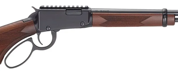 Henry H001PGC22M Bandit 22 WMR 12+1 18.50" Blued Threaded Barrel, Black Aluminum Receiver w/Picatinny Rail, American Walnut Monte Carlo Stock