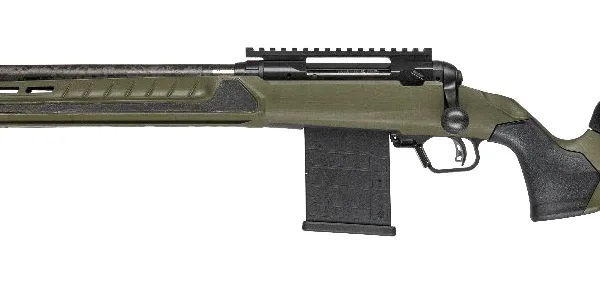Savage Arms 32943 110 UltraLite Predator 6mm ARC 10+1 18" Carbon Fiber Barrel, Arca Rail Forend, Hunter Green AccuStock w/AccuFit V2 Synthetic Stock, Left Hand