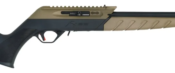 TriStar 60005 KR22  22 LR 10+1 18.60" Black Barrel, Picatinny Rail Receiver, Black/FDE Skeletonized w/Adj Comb Polymer Stock