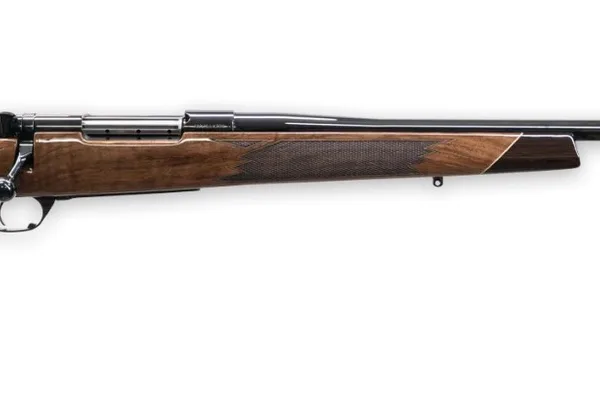 Weatherby MDX01N25RWR4O Mark V Deluxe 25 WBY RPM 4+1 24" High Gloss Blued Non-Threaded Barrel, High Gloss Blued Steel Drilled & Tapped Receiver, Gloss Walnut Fixed  Stock, Right Hand
