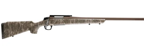 CVA CR3999MOBL Cascade XT 7mm PRC 2+1 24" Midnight Bronze Cerakote Fluted Threaded Steel Barrel & Receiver w/Picatinny Rail, Mossy Oak Bottomland Adjustable Synthetic Stock, Right Hand