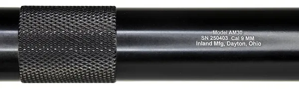 Inland MFG IM9MM   9mmLuger Black Aluminum 1/2"x28