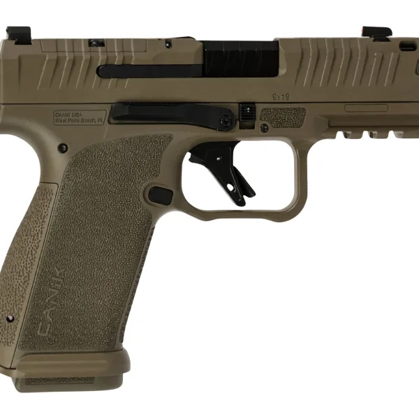 Canik HG8328D-N Mete MC9 Prime 9mm Luger 17+1 3.64" Black Compensated Barrel, Flat Dark Earth Cerakote Steel Optic Ready/Serrated Slide, FDE Polymer Frame w/Picatinny Rail, Textured Grip