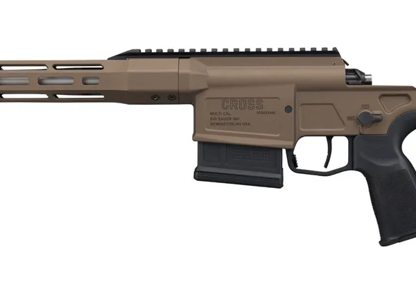 Sig Sauer CROSS30816BBRZ Cross  308 Win 5+1 Brushed Precision Stainless Steel Taper-Lok Barrel, Bronze Cerakote Aluminum Receiver w/Picatinny Rail, M-LOK Handguard, Precision Adj Folding Stock, Black