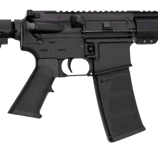 Andro Corp Industries 5568CB ACI-15 CQB 5.56 NATO 30+1 8" Black Nitride Threaded Barrel, Black Anodized Aluminum Receiver w/Picatinny Rail, M-LOK Handguard, Black Polymer SBA3 Pistol Brace, Black A2 G