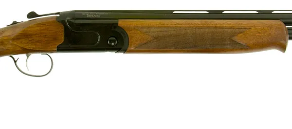 Stevens 22154 555  Compact 20 Gauge Break Open 3" 2rd 24" Black Satin Over/Under Vent Rib Barrel, Satin Black Aluminum Receiver, Fixed Satin Turkish Walnut Stock, Ambidextrous