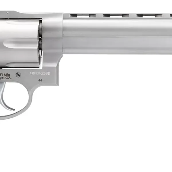 Taurus 2-440089 44  Large 44 Rem Mag 6 Shot 8.37" Matte Stainless Ported Barrel, Cylinder & Frame, Black Finger Grooved Rubber Grip, Transfer Bar Safety, Exposed Hammer