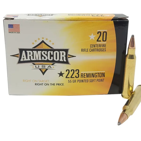 Armscor AC2232N USA  223Rem 55gr Pointed Soft Point 20 Per Box/50 Case