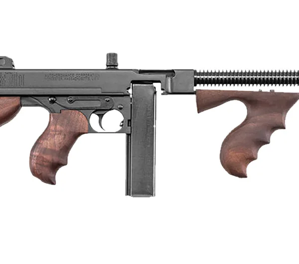 Thompson T1 1927A-1 Deluxe 45 ACP Caliber with 16.50" Barrel, 20+1 Capacity (Stick), Blued Metal Finish, American Walnut Stock Wood Grip Right Hand