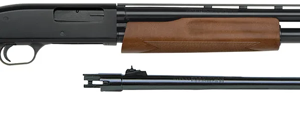 Mossberg 54188 500 Bantam Combo Youth 20 Gauge Pump 3" 5+1 Blued 22" Vent Rib/24" Fully-Rifled Barrels, Blued Steel Receiver, Fixed Wood Stock, Right Hand, Accu-Set Full Rifled Bore Choke