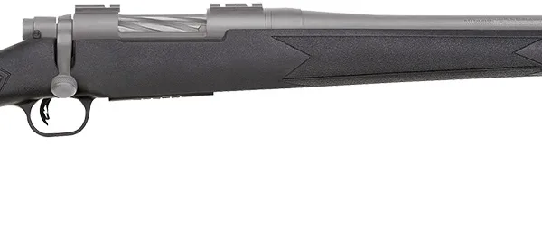 Mossberg 28006 Patriot  7mm-08 Rem 5+1 22" Stainless Cerakote Fluted Barrel, Stainless Cerakote Receiver Drilled & Tapped, Black Fixed Synthetic Stock, Right Hand